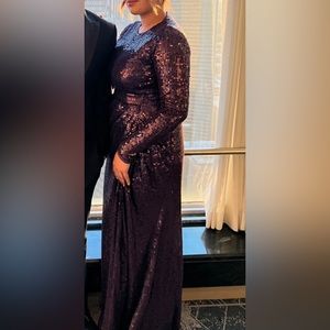 Macduggal purple sequin dress.